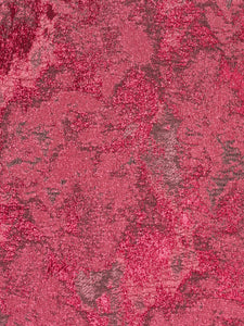 Liv Foster Burnout Velvet Midi Halter Dress With Plunging Neckline In Pink Multi